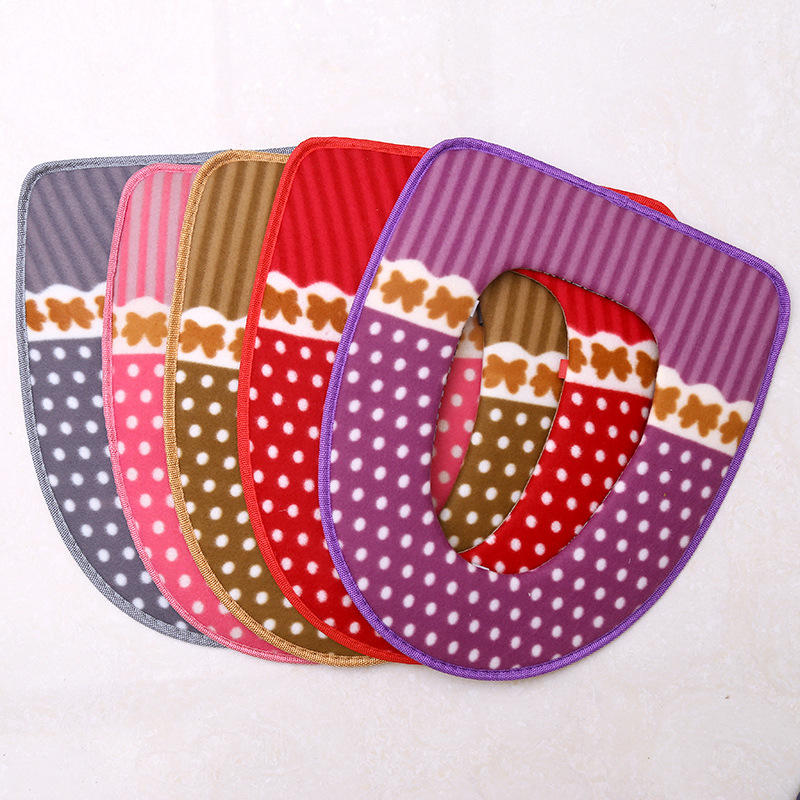 Toilet Mat Cute Dot Sticky Toilet Seat Cover Pad Toilet Mat Toilet Washer Household Toilet Seat Cartoon Cushion Toilet Mat
