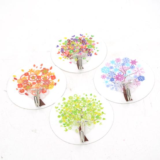 New Cute Cartoon Magic Tree Magic Seamless Hook Powerful Viscose Hook Flexible Glue Seamless Hook