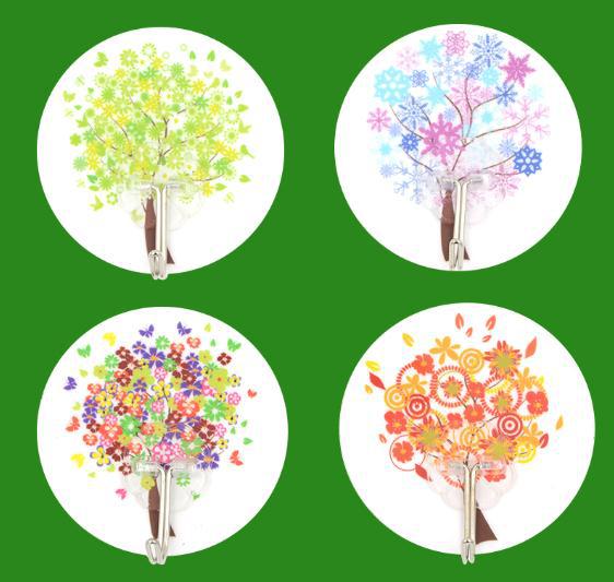 New Cute Cartoon Magic Tree Magic Seamless Hook Powerful Viscose Hook Flexible Glue Seamless Hook