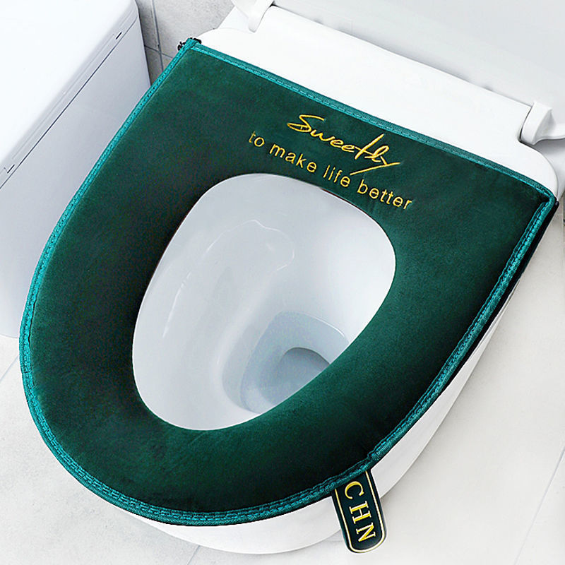 Thickened Toilet Pad Household Autumn and Winter Plush Four Seasons Universal Toilet Cover Washable Toilet Cushion Toilet Seat Cushion