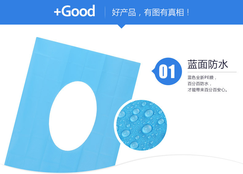 Blue Plus White Business Trip Travel Supplies Wash Cleaning Waterproof Cushion Bacteria-Proof Toilet Toilet Paper Disposable Toilet Mat