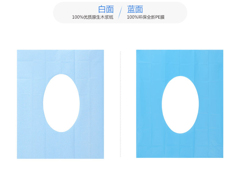 Blue Plus White Business Trip Travel Supplies Wash Cleaning Waterproof Cushion Bacteria-Proof Toilet Toilet Paper Disposable Toilet Mat