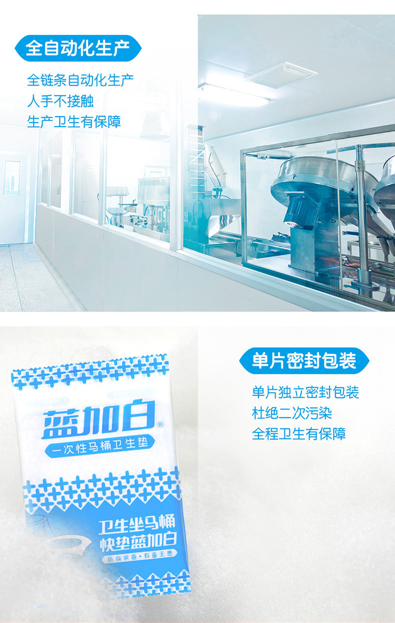 Blue Plus White Business Trip Travel Supplies Wash Cleaning Waterproof Cushion Bacteria-Proof Toilet Toilet Paper Disposable Toilet Mat
