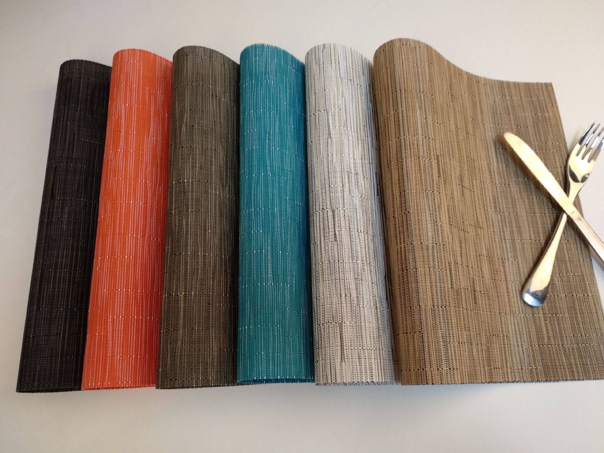 Manufacturer direct selling meal mat 30*45cm bamboo western meal mat family hotel with PVC heat insulation pad non-slip pad can be washed