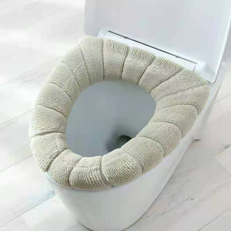 Elastic Thickened Toilet Pad Pumpkin Knitted Cushion O-Type Universal Four Seasons Household Washable Toilet Seat Cover Toilet Seat
