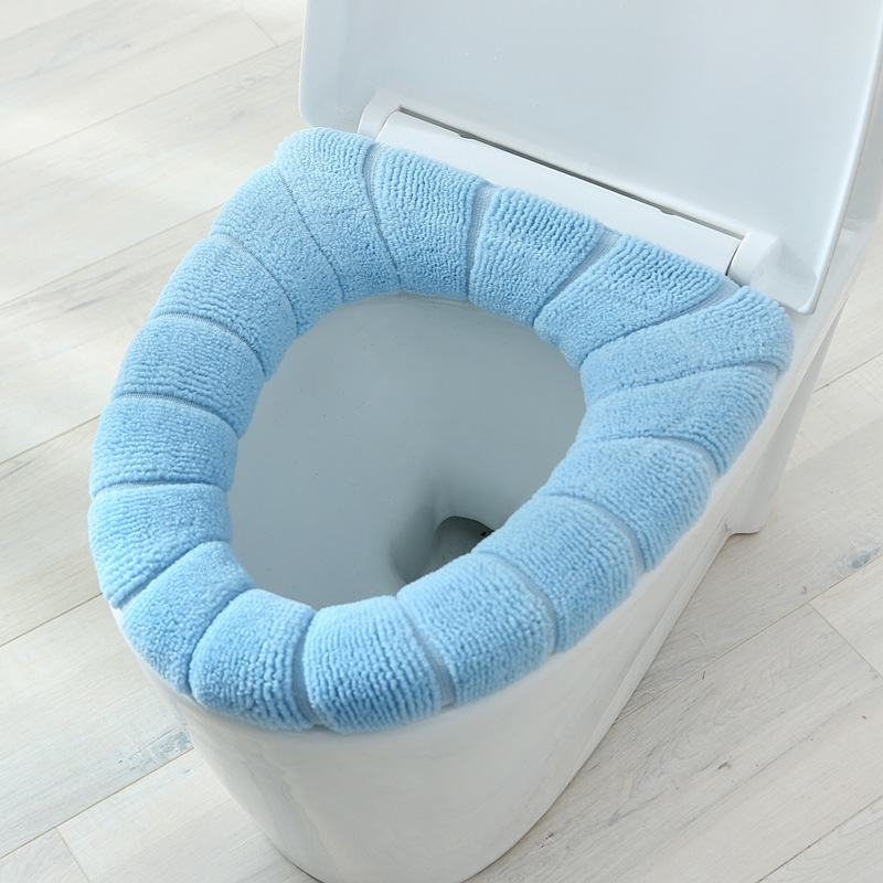 Elastic Thickened Toilet Pad Pumpkin Knitted Cushion O-Type Universal Four Seasons Household Washable Toilet Seat Cover Toilet Seat