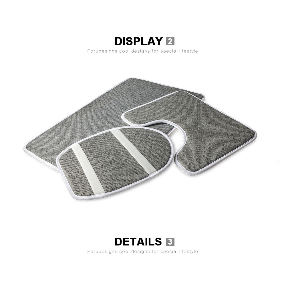 Cross-Border New Arrival Halloween Cute Bat Toilet Cover Mat Three-Piece Bone Pattern O-Shaped Cushion U-Shaped Mat Bathroom