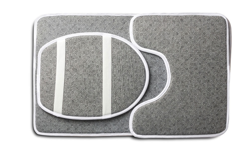 Cross-Border New Arrival Halloween Cute Bat Toilet Cover Mat Three-Piece Bone Pattern O-Shaped Cushion U-Shaped Mat Bathroom