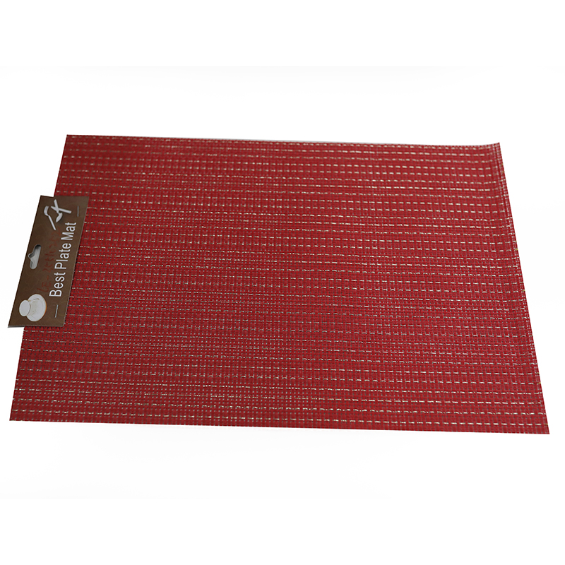 Environmental protection boutique thickened gold and silver woven PVC teslin table mat Japanese type heat insulation table mat plate pad bowl pad