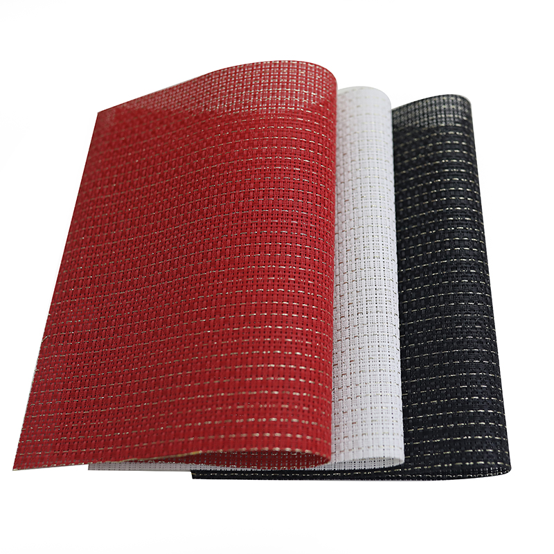 Environmental protection boutique thickened gold and silver woven PVC teslin table mat Japanese type heat insulation table mat plate pad bowl pad