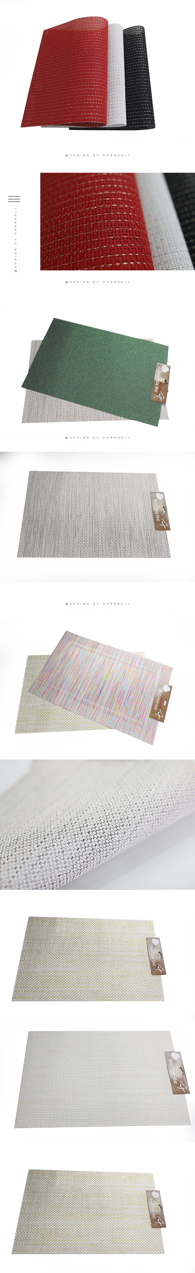 Environmental protection boutique thickened gold and silver woven PVC teslin table mat Japanese type heat insulation table mat plate pad bowl pad Environmental protection boutique thickened gold and silver woven PVC teslin table mat Japanese type heat insulation table mat plate pad bowl pad