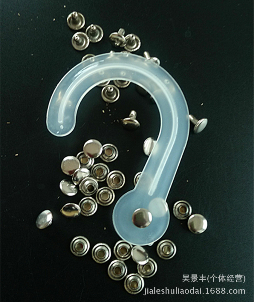 Factory Direct plastic big buckle question hook gloves plastic hook transparent display hosiery hook