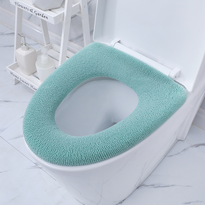Thickened Knitting Toilet Seat Cover Toilet Seat Cover Plain Flat Toilet Mat Closestool Cushion Toilet Seat Toilet Mat Circle