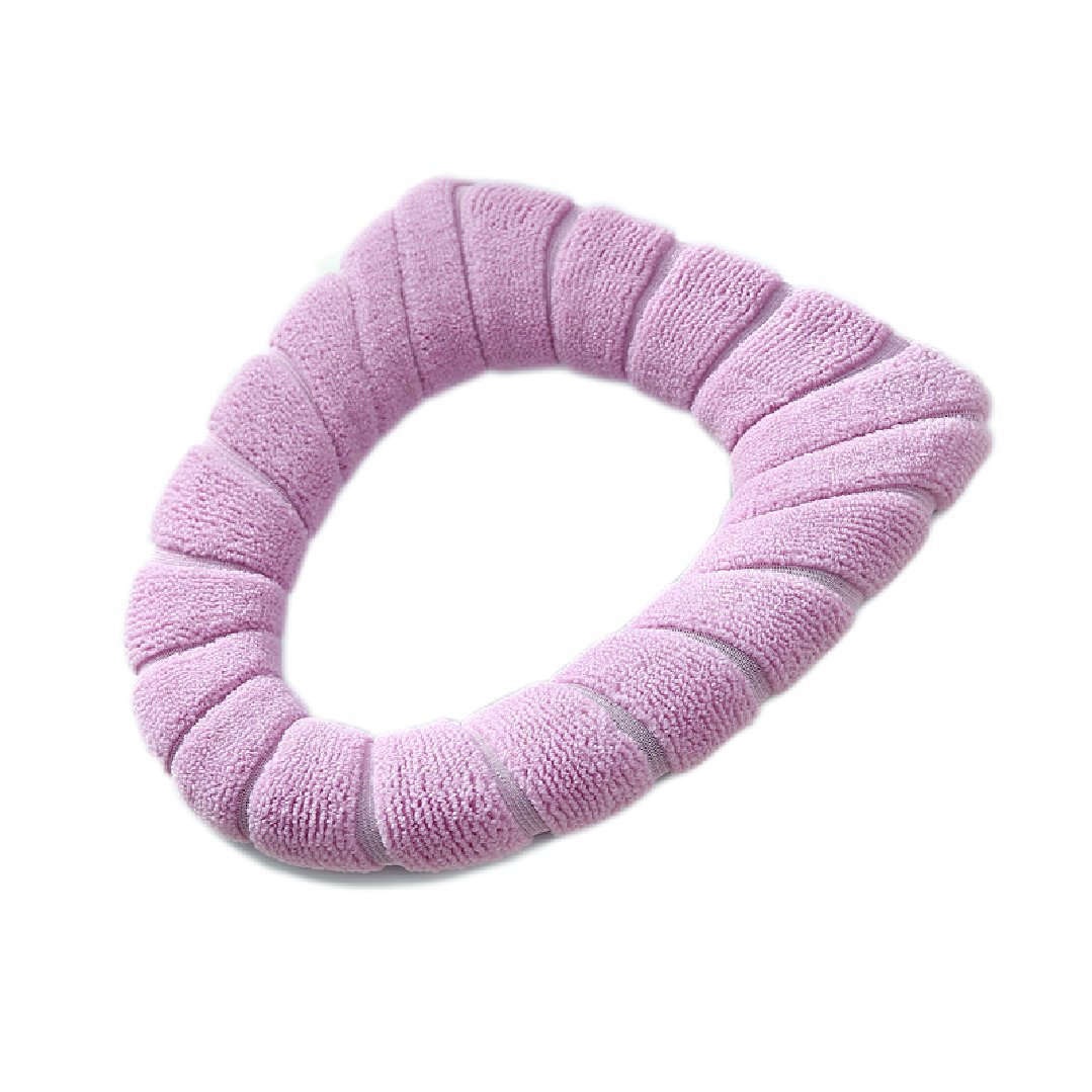 Nordic Style Thickened Fleece Toilet Seat Cushion Knitted O-Ring Toilet Seat Cover Household Toilet Cushion Four Seasons Toilet Mat