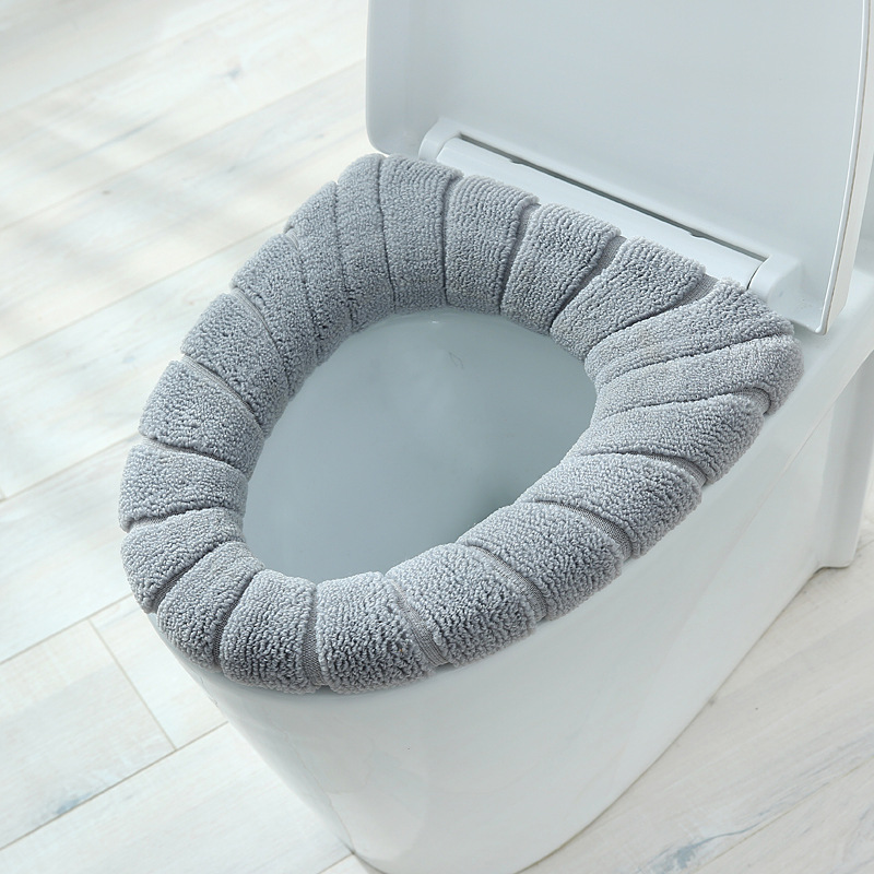 Nordic Style Thickened Fleece Toilet Seat Cushion Knitted O-Ring Toilet Seat Cover Household Toilet Cushion Four Seasons Toilet Mat Nordic Style Thickened Fleece Toilet Seat Cushion Knitted O-Ring Toilet Seat Cover Household Toilet Cushion Four Seasons Toilet Mat