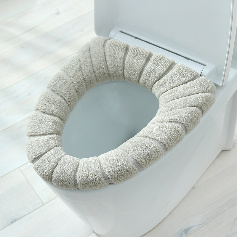 Nordic Style Thickened Fleece Toilet Seat Cushion Knitted O-Ring Toilet Seat Cover Household Toilet Cushion Four Seasons Toilet Mat Nordic Style Thickened Fleece Toilet Seat Cushion Knitted O-Ring Toilet Seat Cover Household Toilet Cushion Four Seasons Toilet Mat