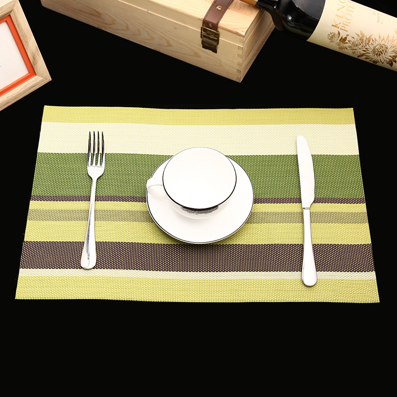 Manufacturer&#039;s direct selling hotel PVC braided heat insulation MATS for the comfort of western food pad.