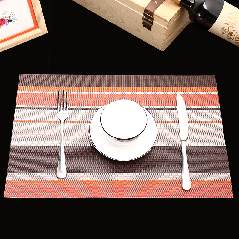 Manufacturer's direct selling hotel PVC braided heat insulation MATS for the comfort of western food pad.