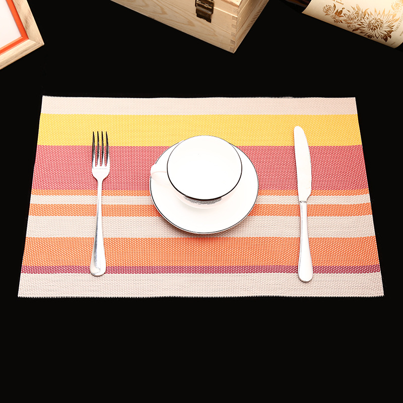 Manufacturer's direct selling hotel PVC braided heat insulation MATS for the comfort of western food pad.