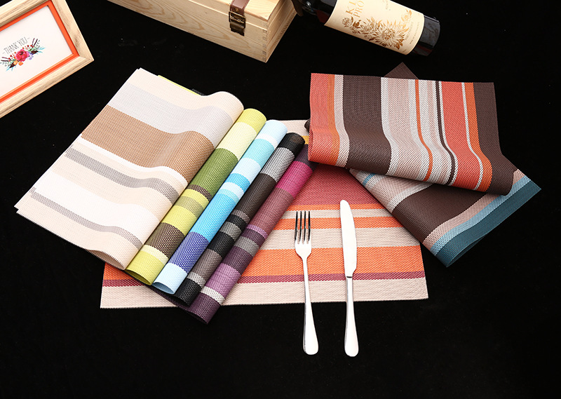 Manufacturer's direct selling hotel PVC braided heat insulation MATS for the comfort of western food pad.