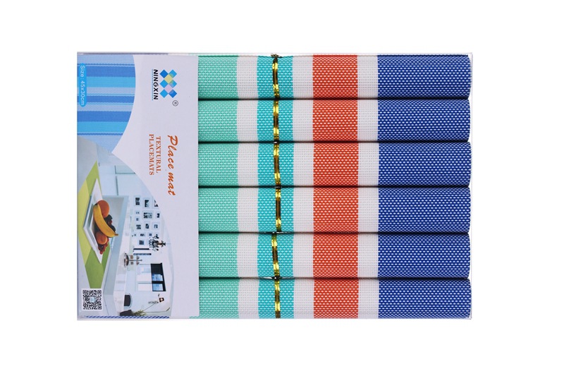 6 pieces of 30 * 45 cm PVC striped food pad western food sub - European heat insulation living home wholesale spot