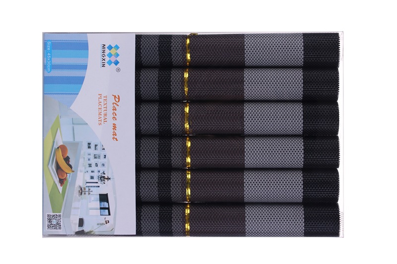 6 pieces of 30 * 45 cm PVC striped food pad western food sub - European heat insulation living home wholesale spot