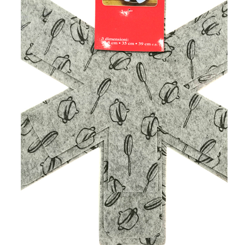 nonwoven cloth type nonstick pot bottom protection pad antihot pad heat insulation easy cleaning printed felt pot pad