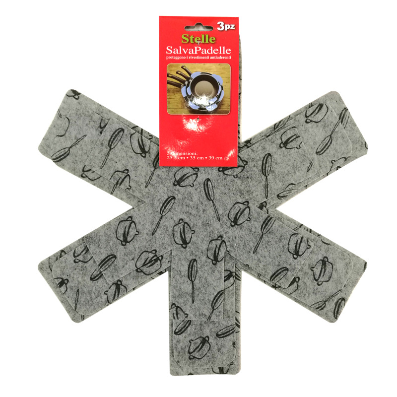 nonwoven cloth type nonstick pot bottom protection pad antihot pad heat insulation easy cleaning printed felt pot pad