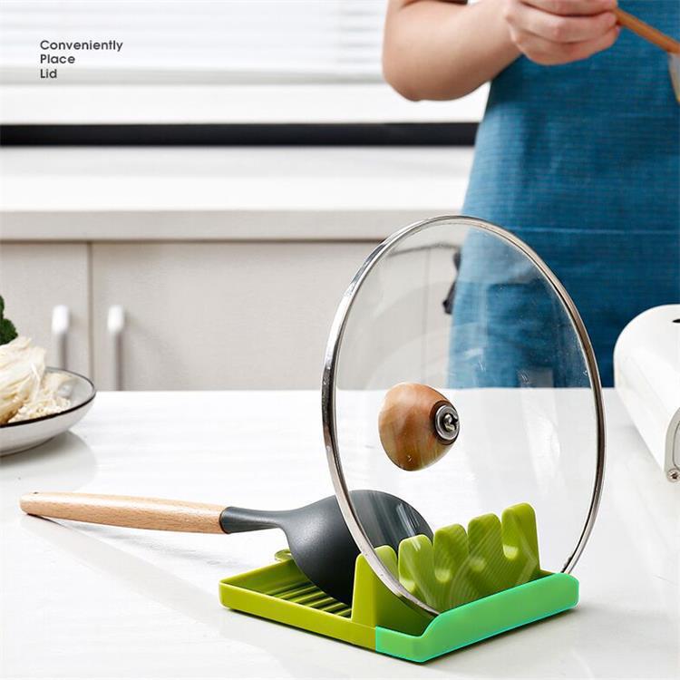 Creative Spatula Shelf Supports Household Soup Spoon Mat Chopsticks Pot Lid Storage Kitchen Shelf Countertop Shelf