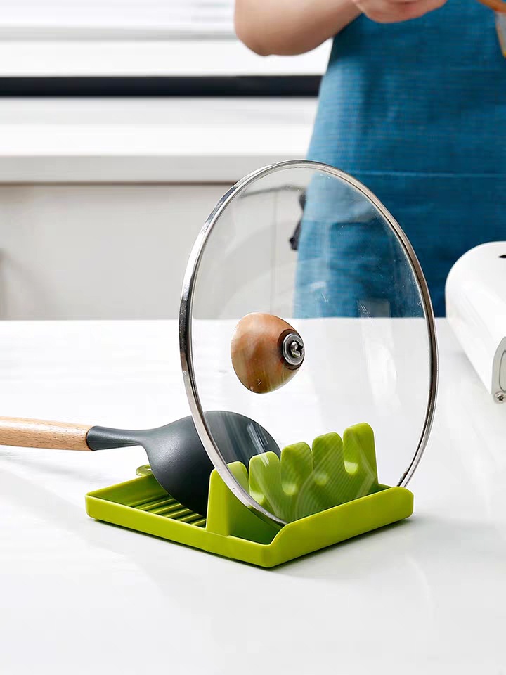 Multi-Functional Pot Cover Rack Kitchen Truner Frame Spoon and Spatula Storage Rack Sitting Chopping Board Storage Rack