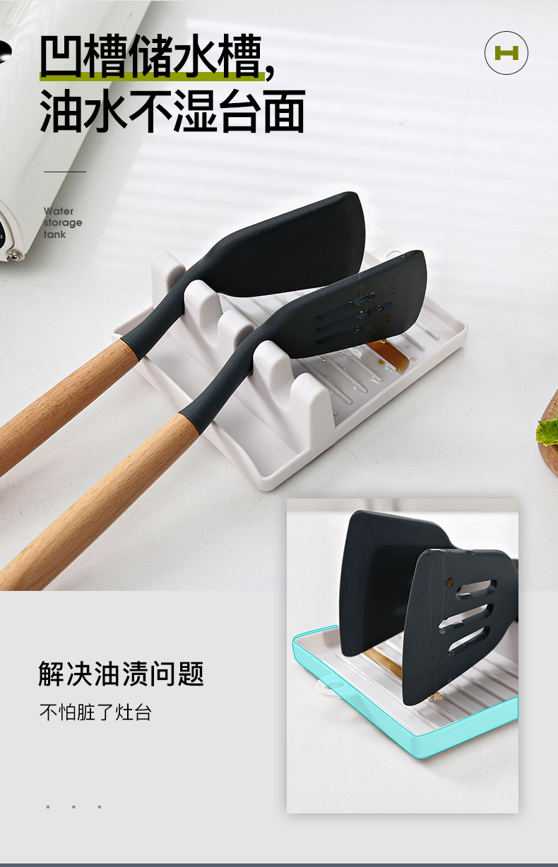 Multi-Functional Pot Cover Rack Kitchen Truner Frame Spoon and Spatula Storage Rack Sitting Chopping Board Storage Rack