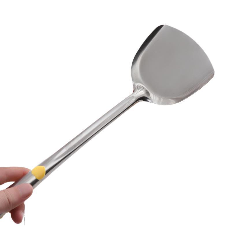 Yellow Core Stainless Steel Spatula Home Ladle Kitchenware Ladel Cooking Insulation Stainless Steel Ladel Meal Spoon Kitchen Supplies