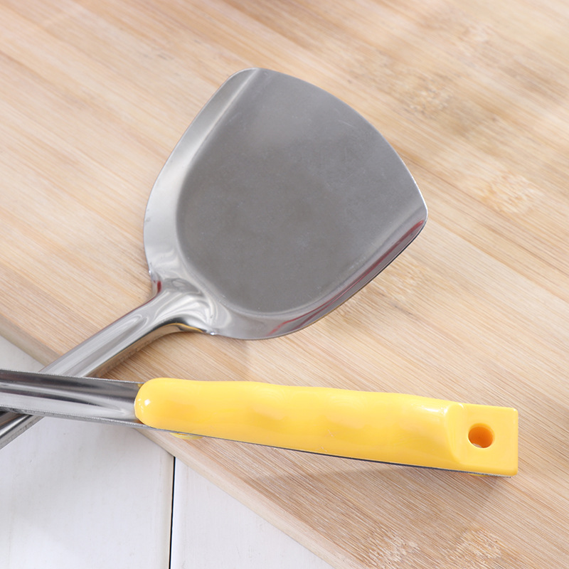 Yellow Core Stainless Steel Spatula Home Ladle Kitchenware Ladel Cooking Insulation Stainless Steel Ladel Meal Spoon Kitchen Supplies