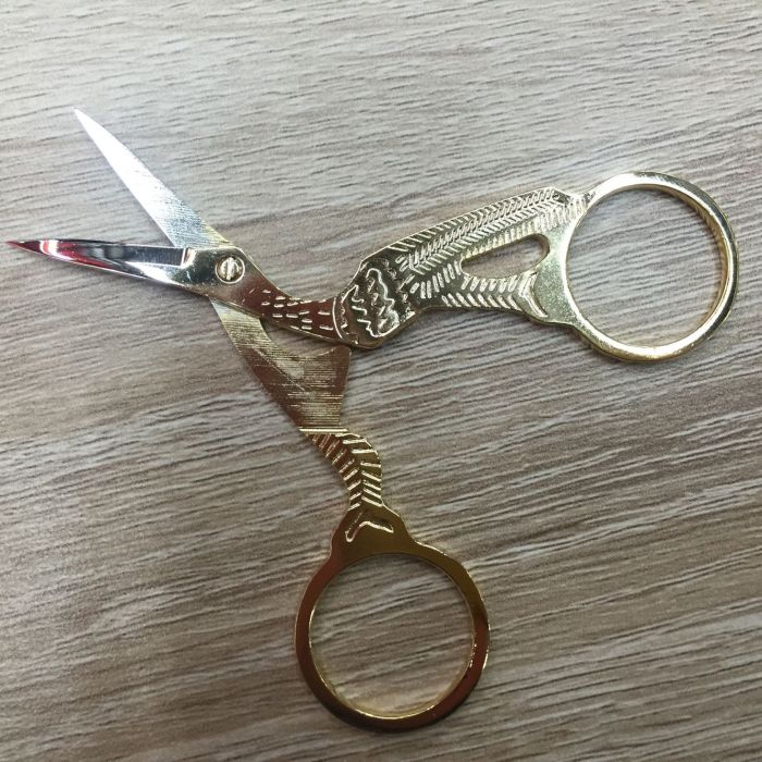 Gold Plated crane crane shear shear beauty scissors scissors retro hezuishou cut