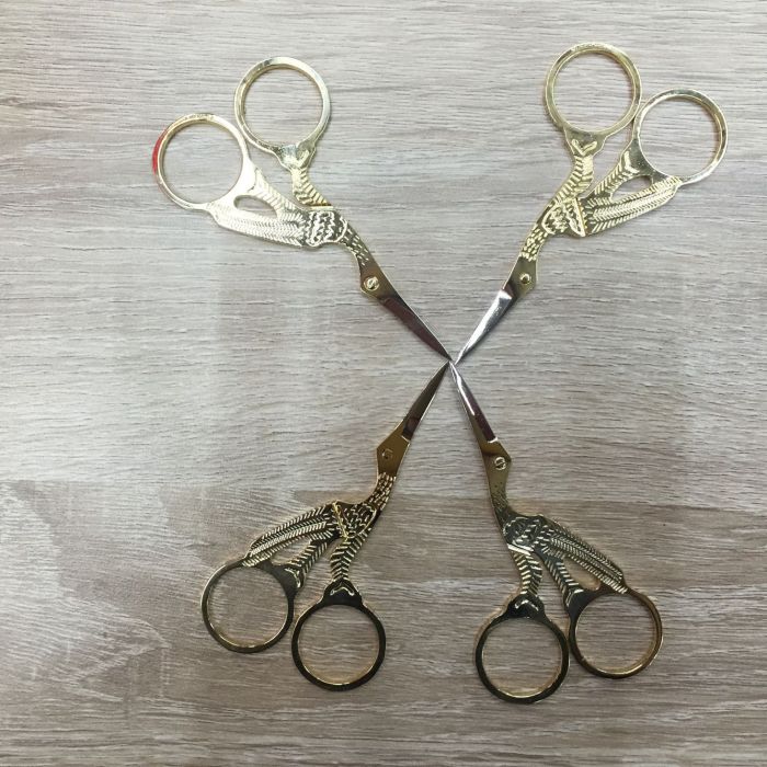 Gold Plated crane crane shear shear beauty scissors scissors retro hezuishou cut