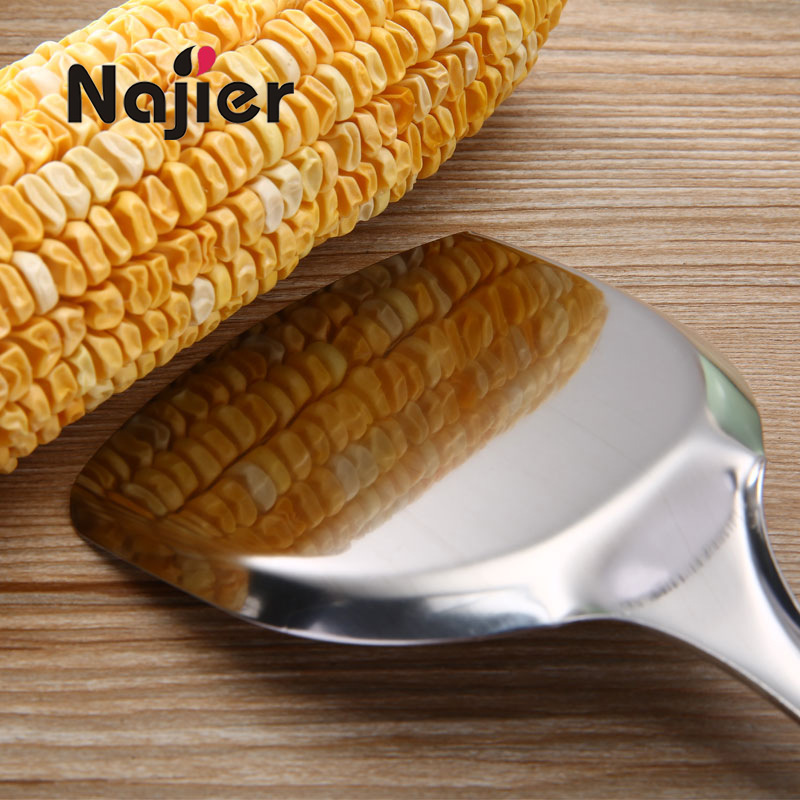 In Stock Wholesale Stainless Steel Nine Beads Spatula Cooking Spoon with Magnetic Spatula Steel Handle Can Be Printed Logo