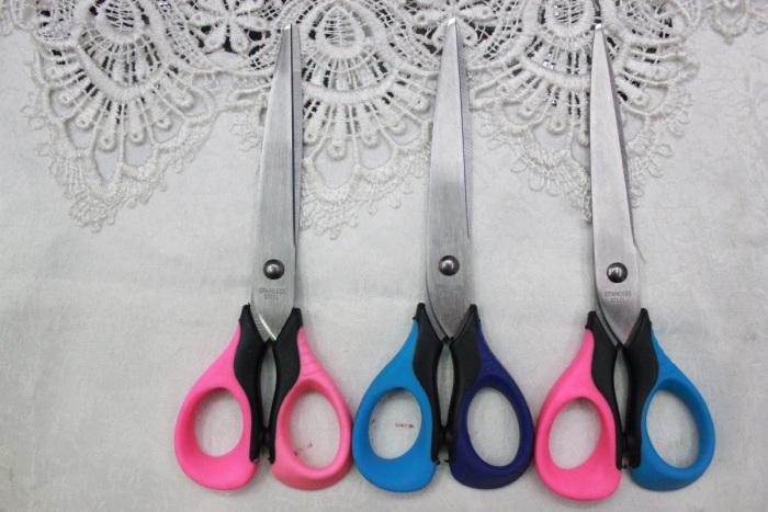 KAIBO 8812  office scissor, stainless steel soft handle scissors
