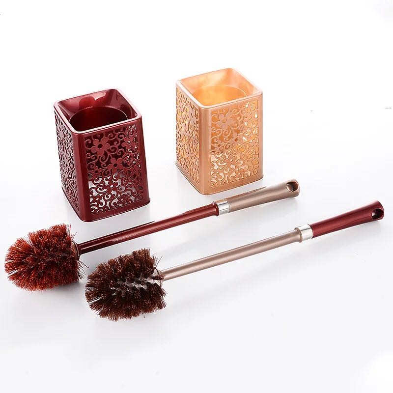 High-grade plastic toilet brush with hollow base toilet brush toilet brush toilet cleaning brush set
