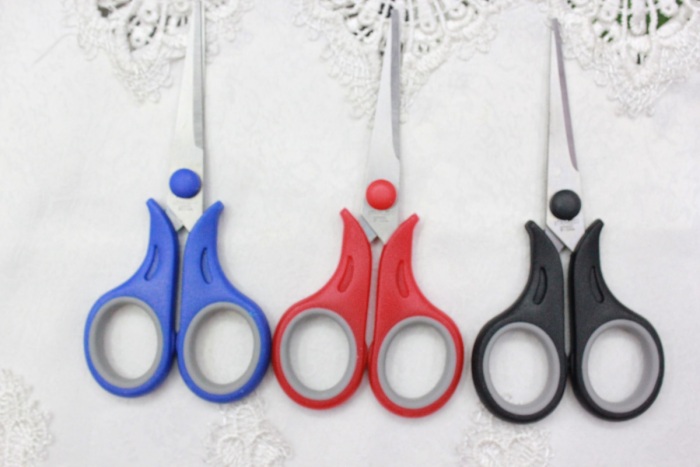 KAIBO501-1 color stainless steel scissor and Rubber scissors or Duck scissors
