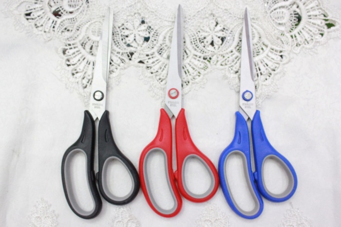 KAIBO801-1 color stainless steel scissor and Rubber scissors or Duck scissors