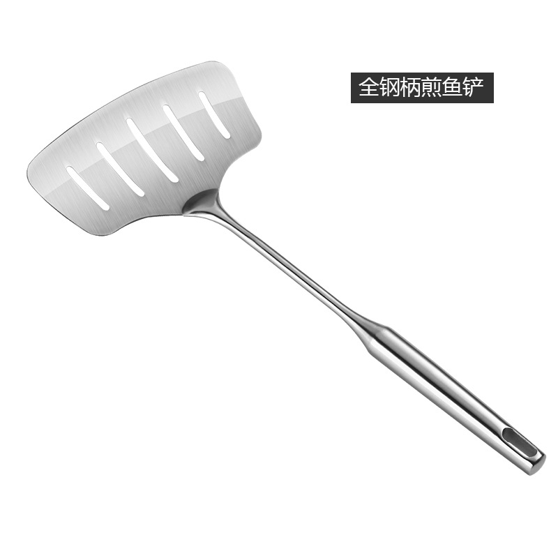 304 Stainless Steel Fish Frying Artifact Fried Fish Spatula Flip Fish Shovel Fried Egg Pancake Maker Shovel Slotted Turner Household Kitchenware Creative