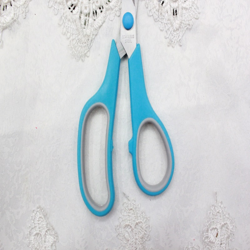 KAIBO407-1 color stainless steel scissor and Rubber scissors