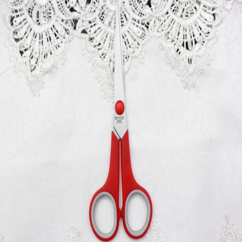 KAIBO406-1color stainless steel scissor and Rubber scissors