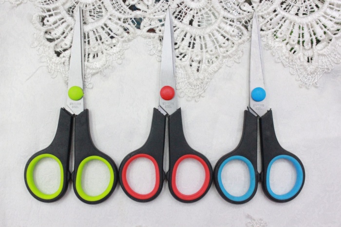 KAIBO405 stainless steel scissor and Rubber scissors
