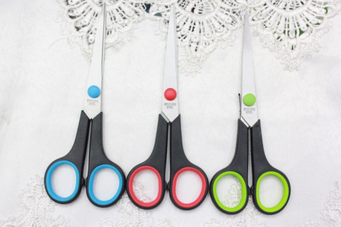 KAIBO406 stainless steel scissor and Rubber scissors