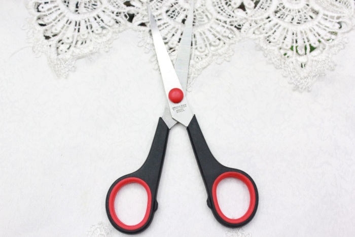 KAIBO406 stainless steel scissor and Rubber scissors