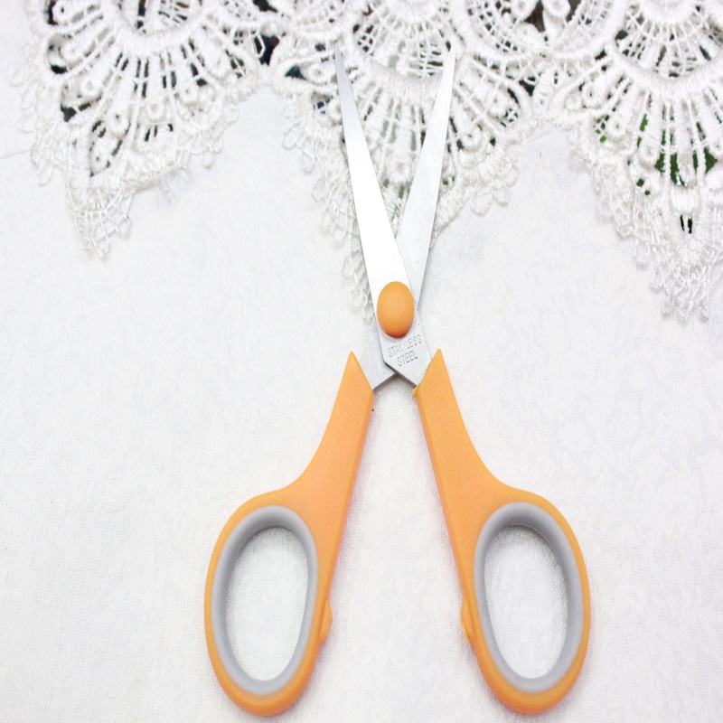 KAIBO405-1 color stainless steel scissor and Rubber scissors