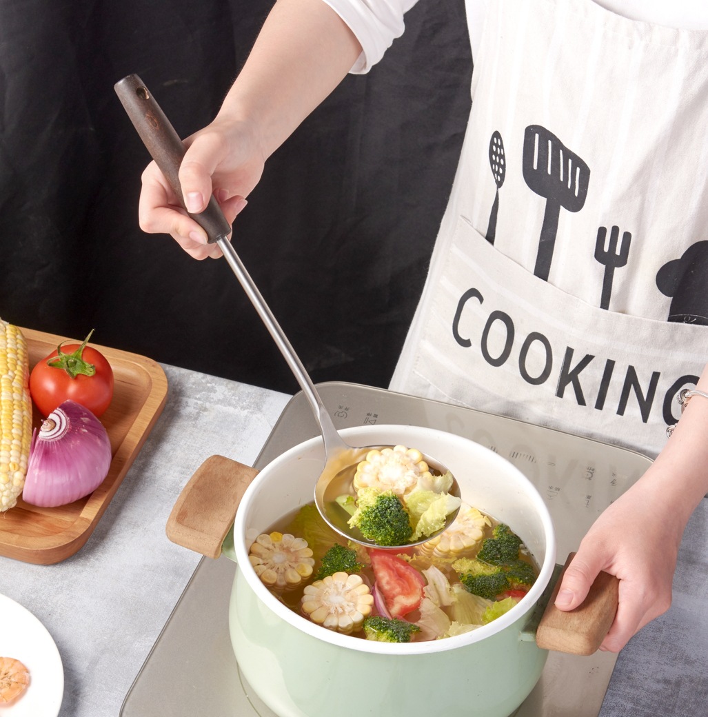 Stall Hot Sale Household Stainless Steel Spatula Kitchenware Set Beech Handle Spatula Colander Spatula Soup Spoon Slotted Turner Hot Pot Stall Hot Sale Household Stainless Steel Spatula Kitchenware Set Beech Handle Spatula Colander Spatula Soup Spoon Slotted Turner Hot Pot