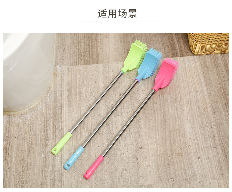 Factory Direct Sales Stainless Steel Square Creative Toilet Brush Household Toilet Long Handle Cleaning Supplies Cleaner Wholesale