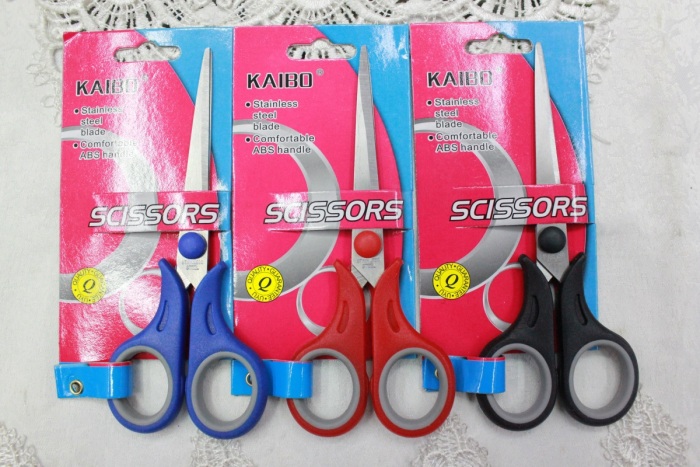 KAIBO601-1 color stainless steel scissor and Rubber scissors or Duck scissors